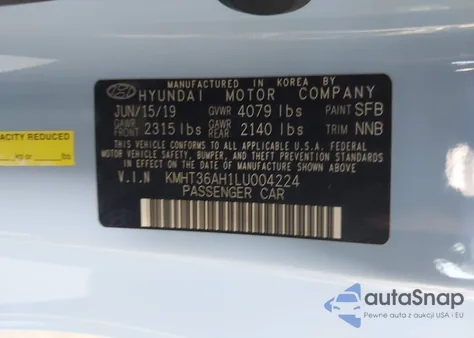 2020 Hyundai Veloster N from USA, damaged, VIN KMHT36AH1LU004224